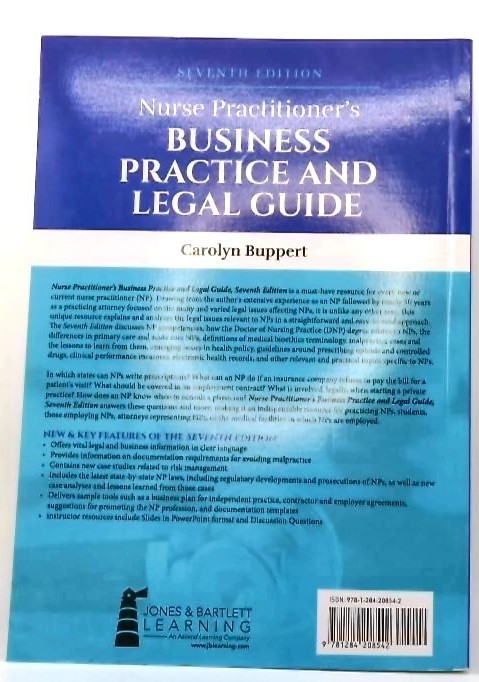 Nurse Practitioner’s Business Practice and Legal Guide by Carolyn Buppert (2017,