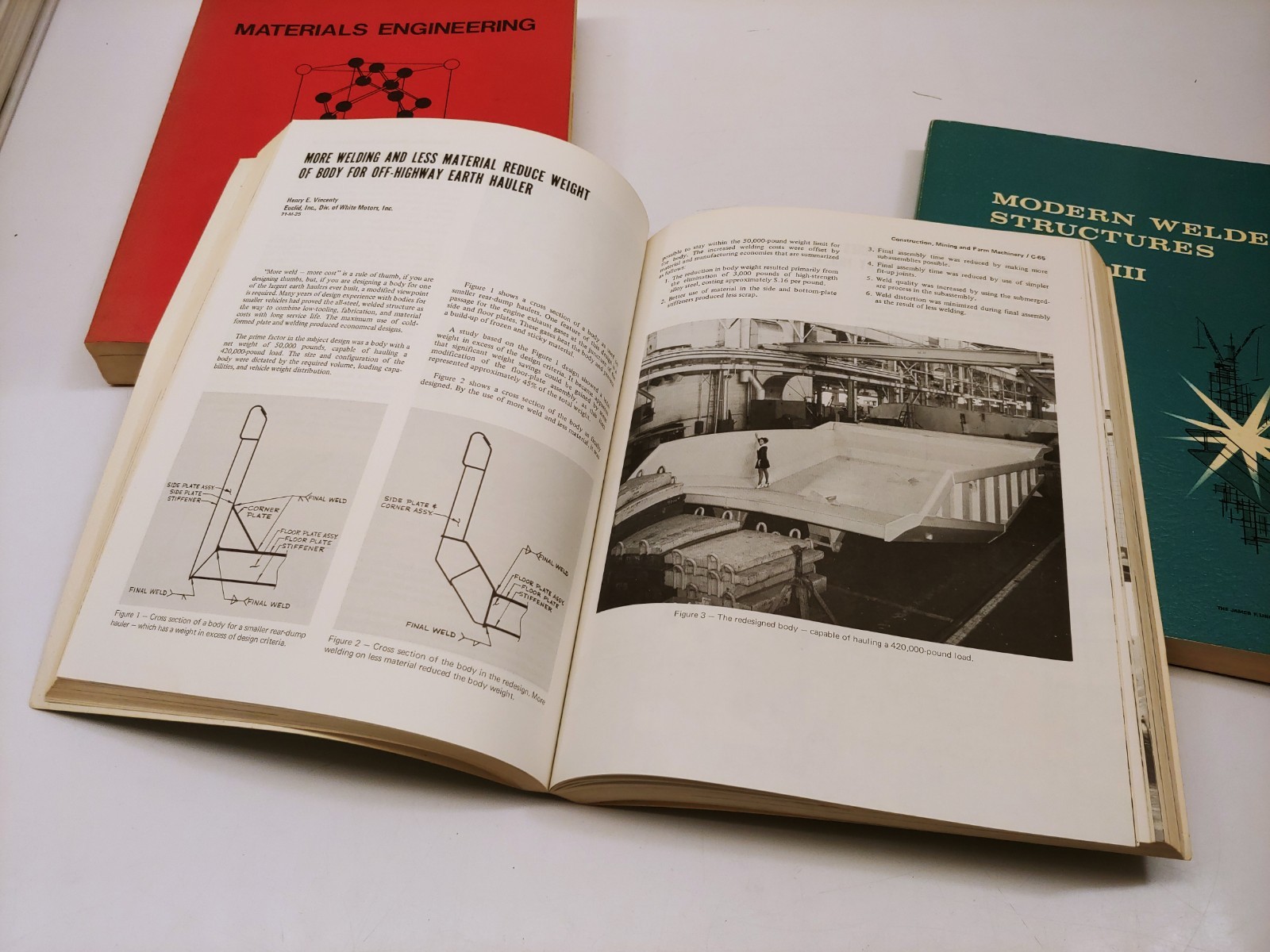 3x Vintage Welding Design & Materials Engineering Study Books