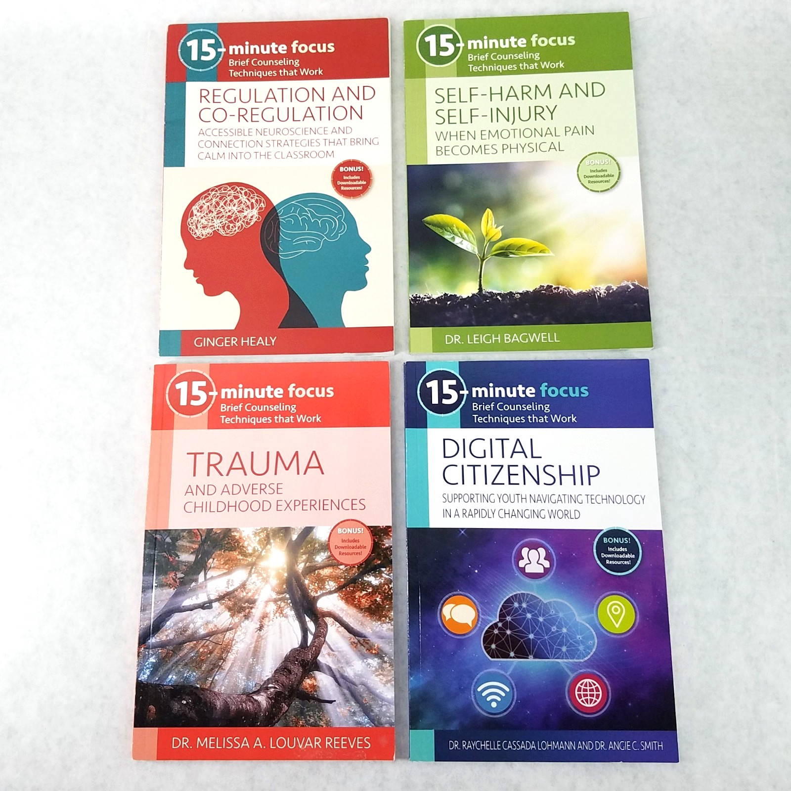 Lot of 4 15-Minute Focus Counseling Softcovers – LIKE NEW! Titles in Description