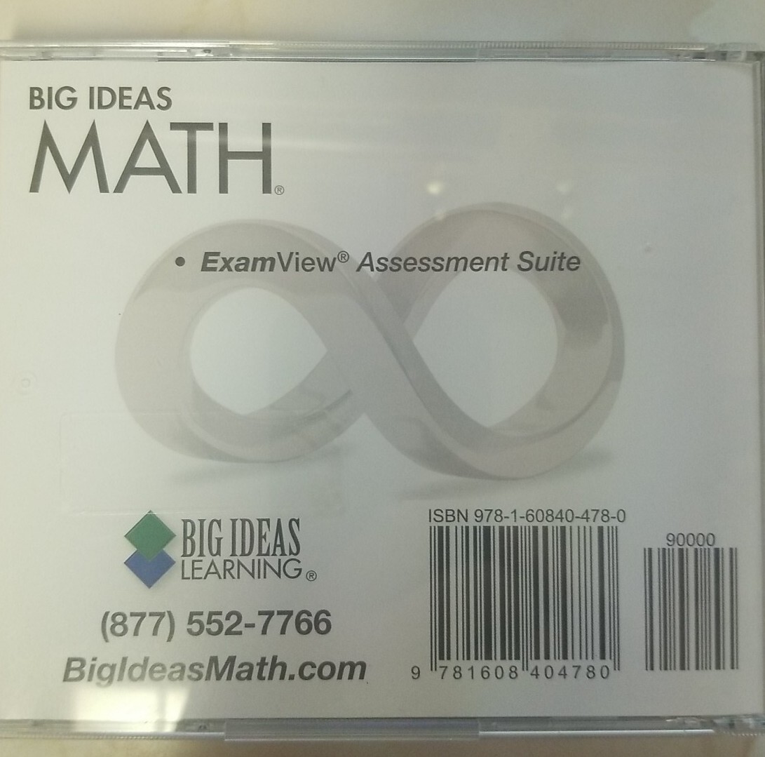 BIG IDEAS MATH: Common Core Dynamic Assessment Resource DVD – VERY GOOD