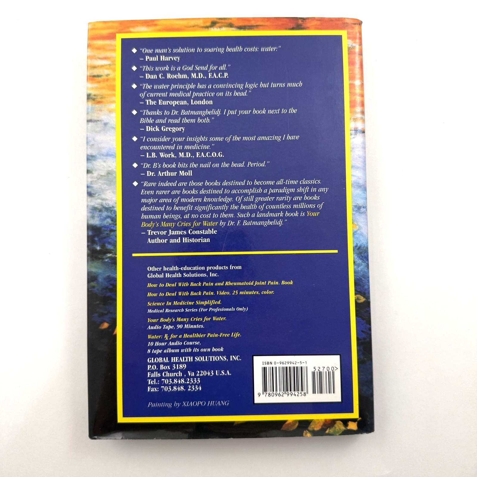 YOUR BODY’S MANY CRIES FOR WATER F. Batmanghelidj HCDJ 1997 Second Edition