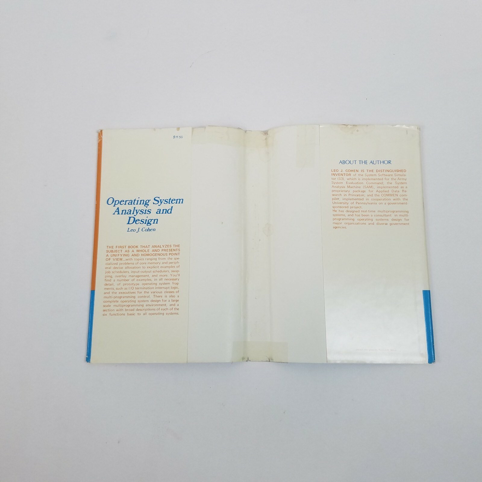 Operating System Analysis and Design by Leo Cohen – Vintage 1970