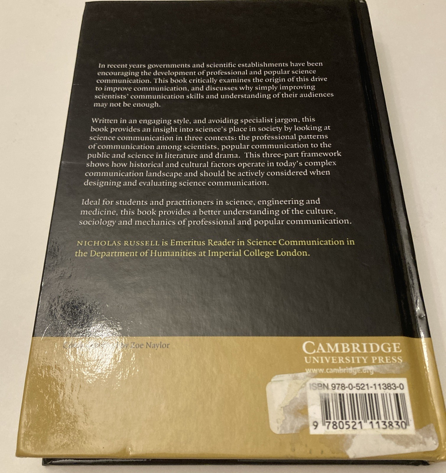 Communicating Science Professional, Popular, Literary Nicholas Russell Hardcover