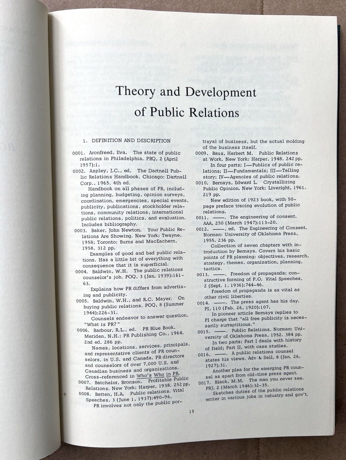 A Public Relations Bibliography 1965 SM Cutlip Journalism History Reference