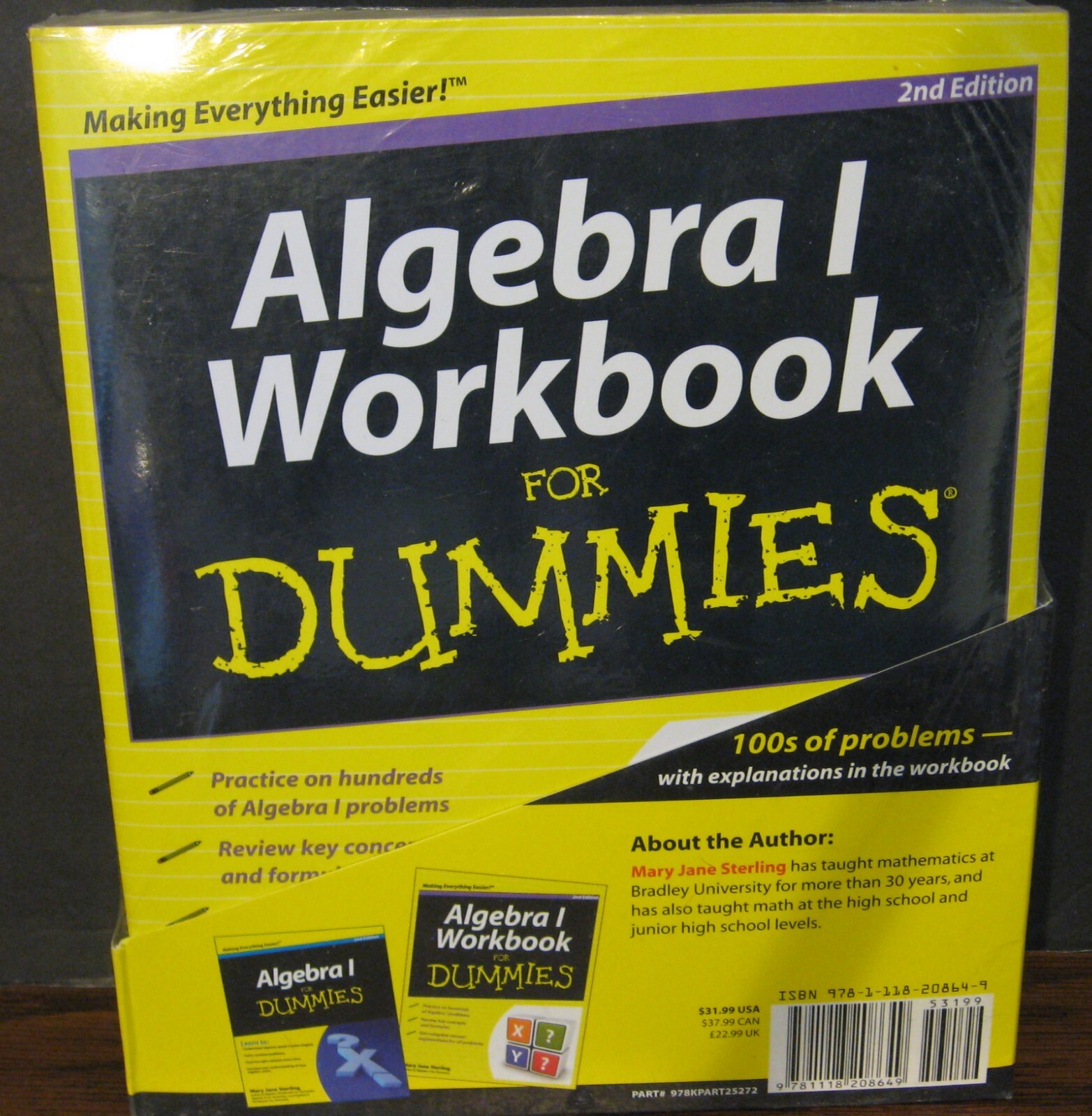Algebra I for Dummies Book and Workbook 2nd Edition – Unused – Never Opened
