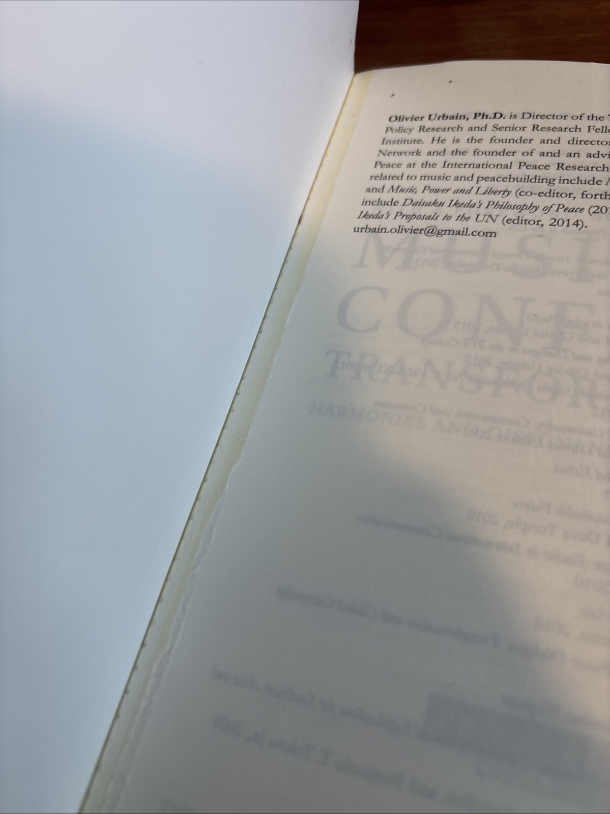 Music and Conflict Transformation: Harmonies and Dissonances in Geopolitics (To