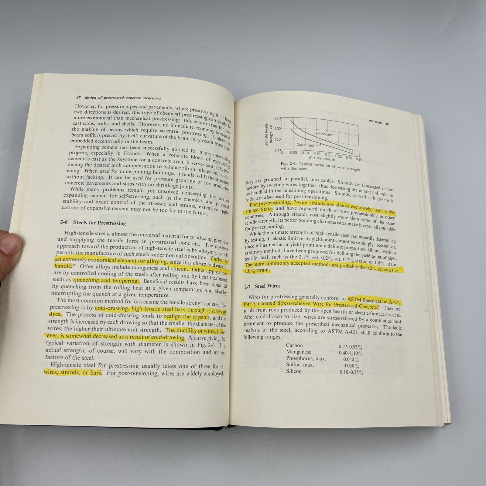 Vintage 1967 Design of Prestressed Concrete Structures by T. Y. Lin 2nd Edition