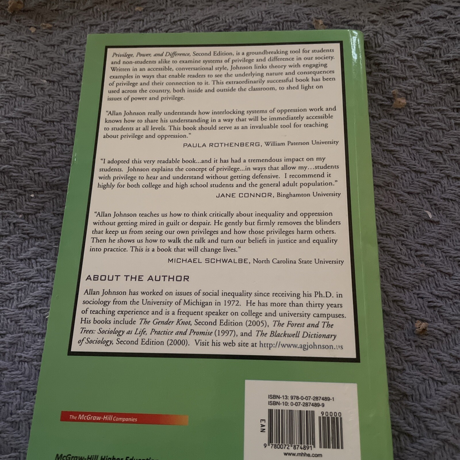 Privilege, Power, and Difference by Allan G. Johnson (2005, Trade Paperback,…
