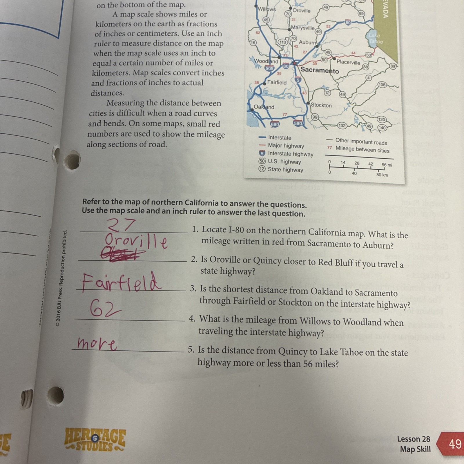 BJU Heritage Studies 5 Student Activities Manual – Activity Workbook 4th Ed Gr 5