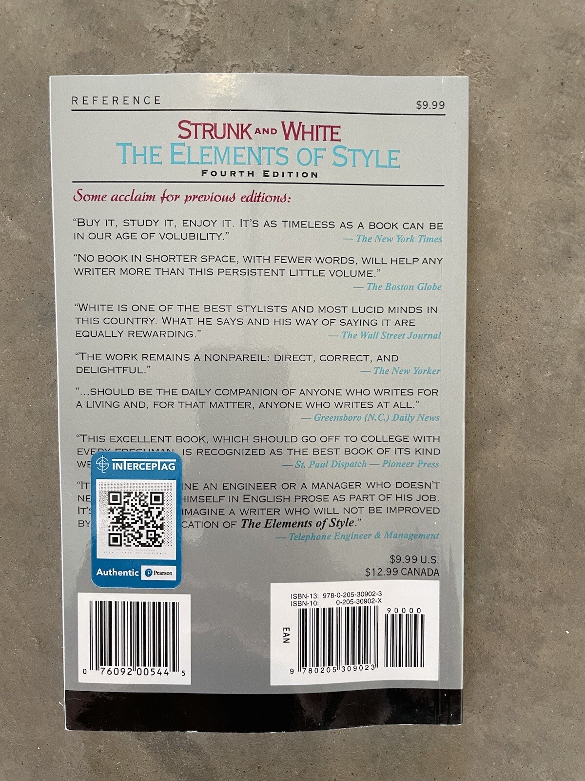 The Elements of Style by E. White, William Strunk Jr. and William Strunk (1999,