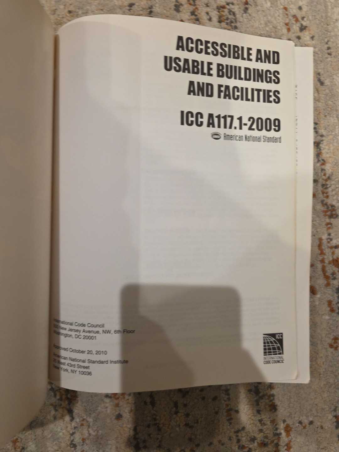 International Code Council Ser.: ICC A117. 1 2009 Accessible and Usable…