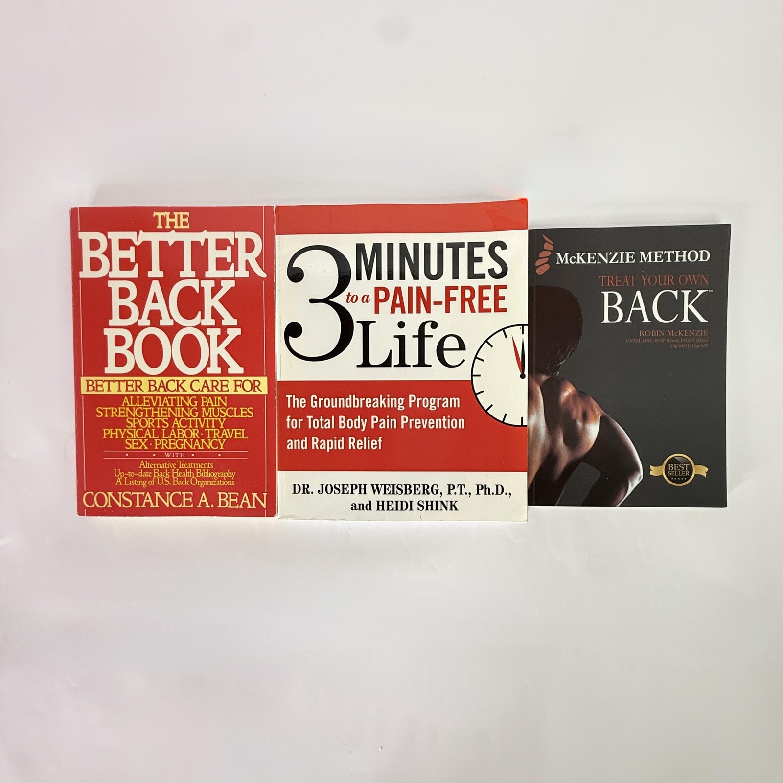 Lot 3 Back Pain Relief Books Treat Your Own Back Pain-Free Life PB Set