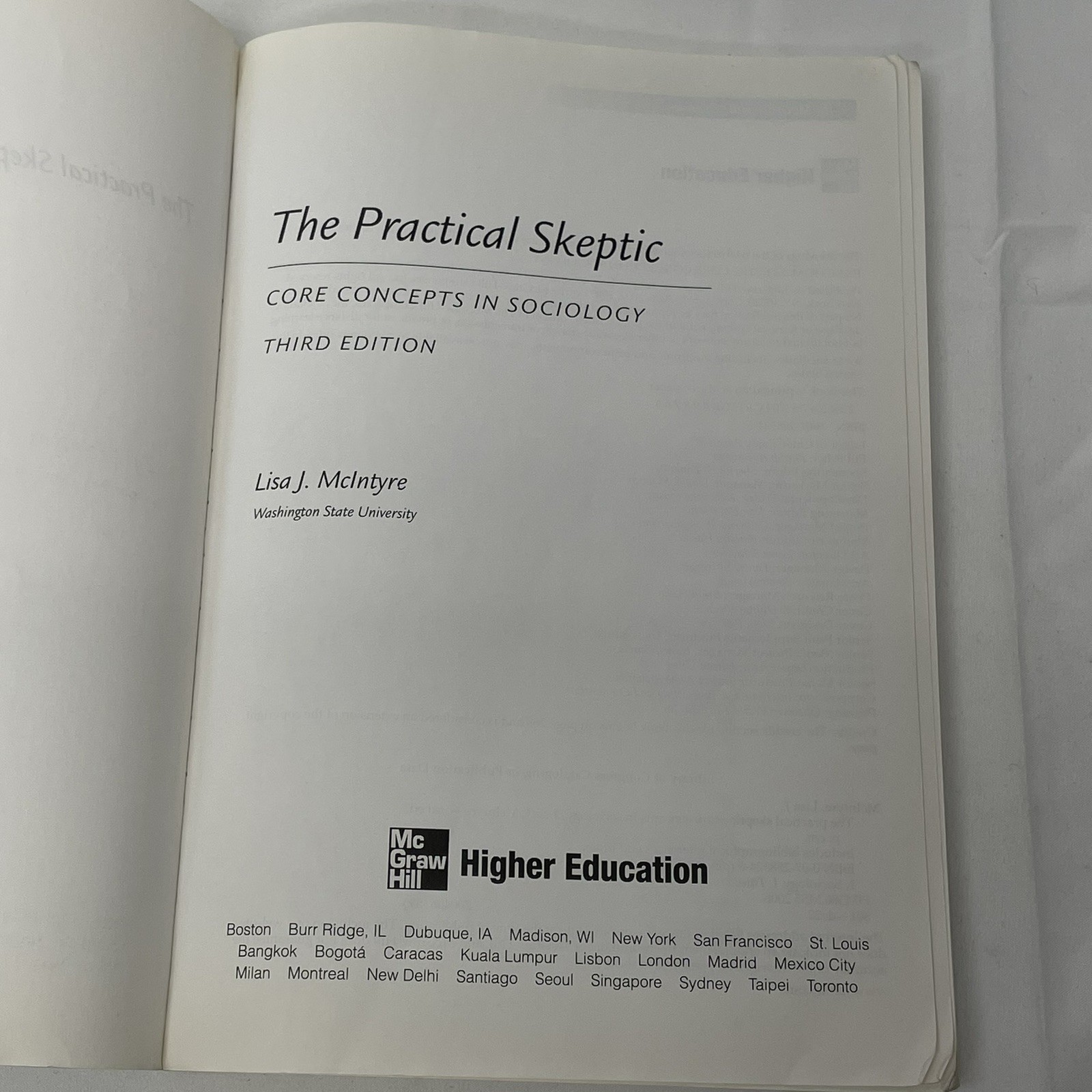 The Practical Skeptic: Readings in Sociology by Lisa J. McIntyre Third Edition