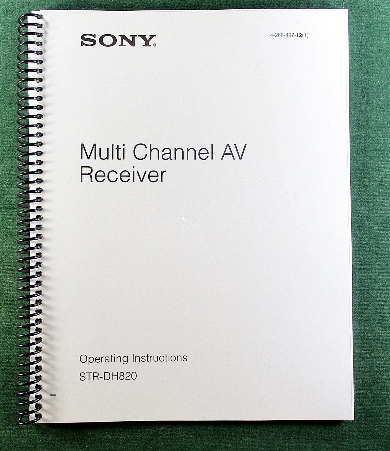 Sony STR-DH820 Instruction Manual: 100 Pages & Protective Covers!