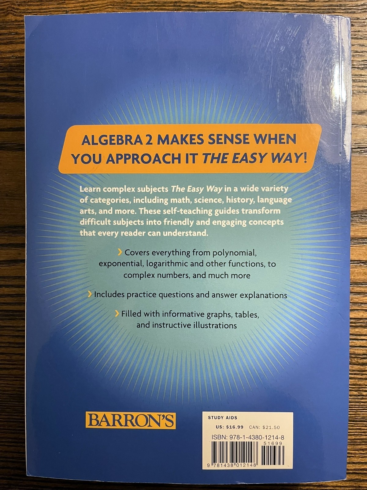 Barron’s Easy Way Ser.: Algebra 2: the Easy Way by Glenn Clemens, Meg Clemens:VG