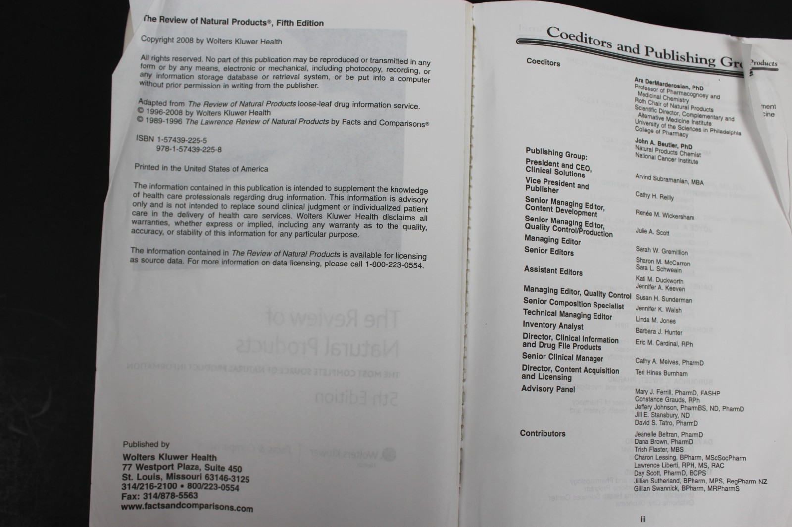 Review of Natural Products by John A. Beutler (2008, Trade Paperback) (FT1973)