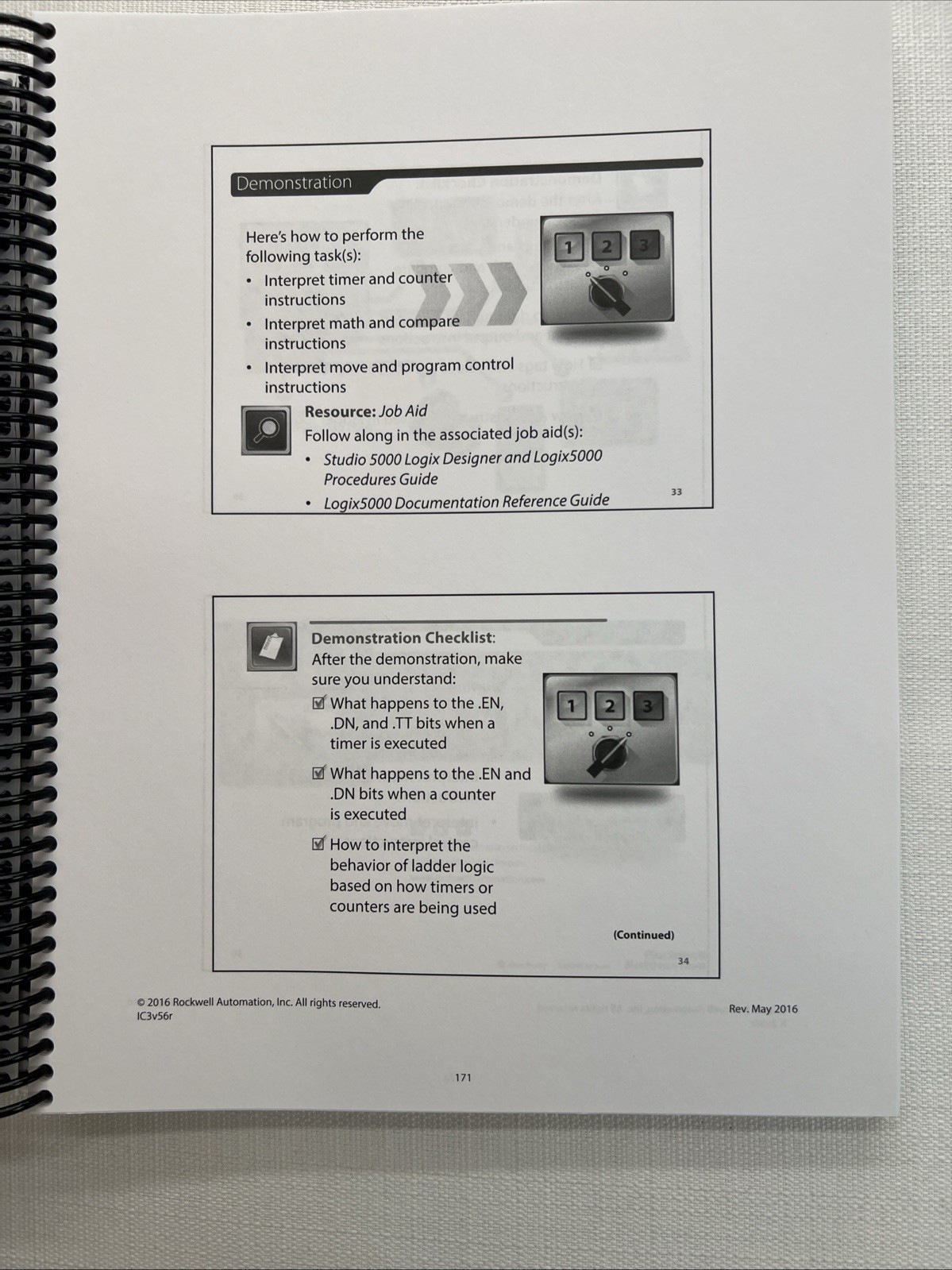 Studio 5000 Logix Designer Level 1: ControlLogic Fundamentals, Lessons Book 2016