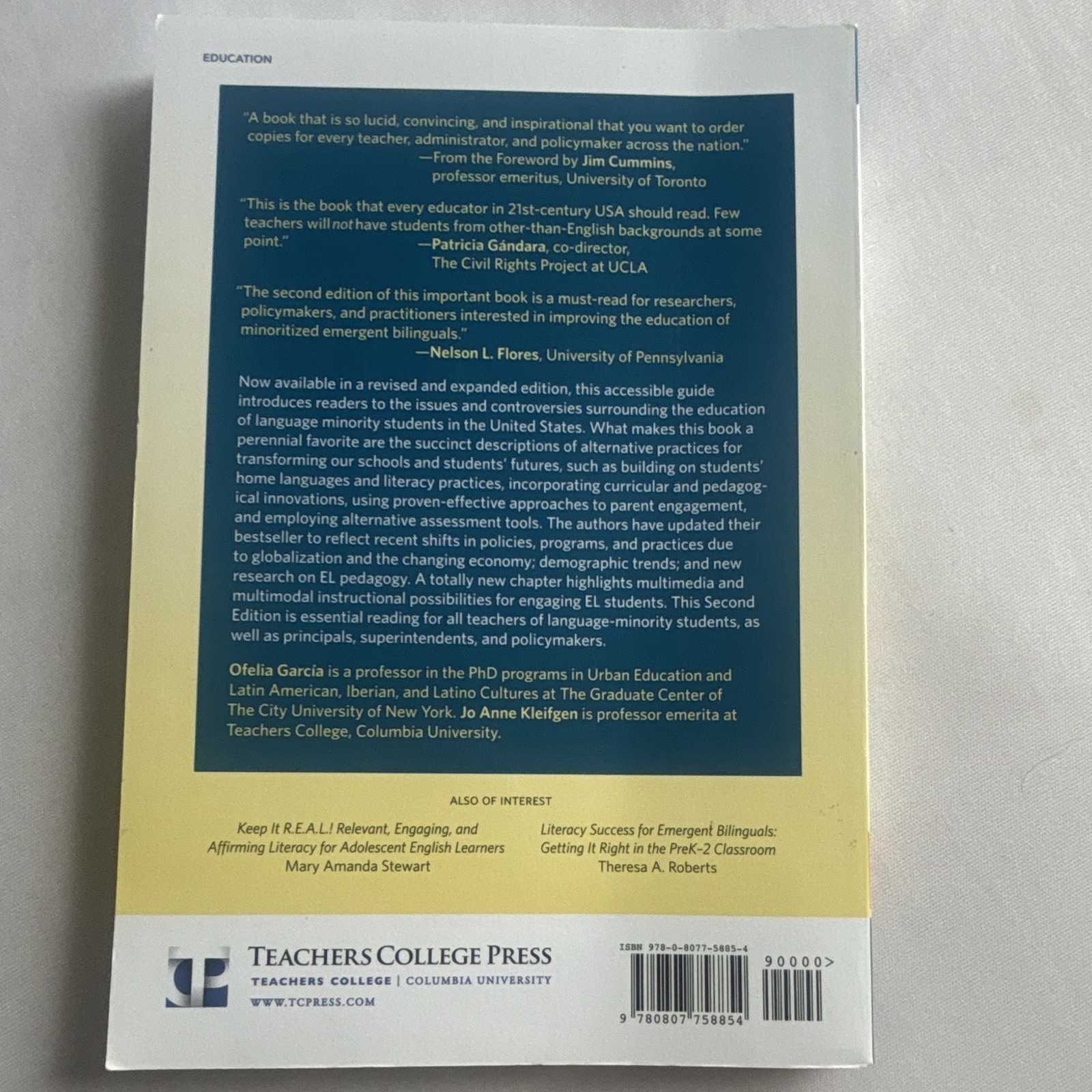 Educating Emergent Bilinguals 2nd Ed PB García Kleifgen ISBN