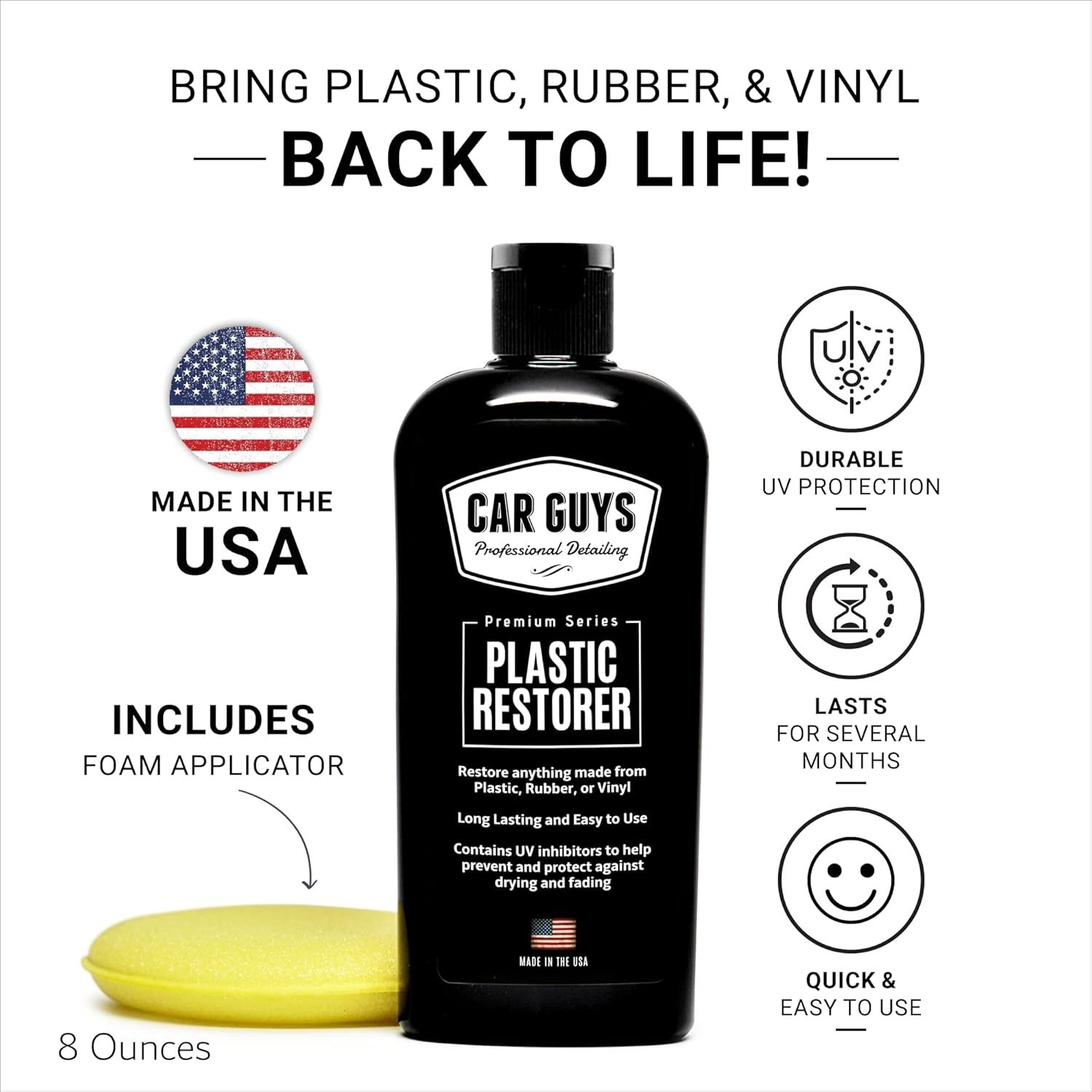 User-Friendly 8 Oz Trim Restorer – Long-Lasting, Water-Resistant Protection