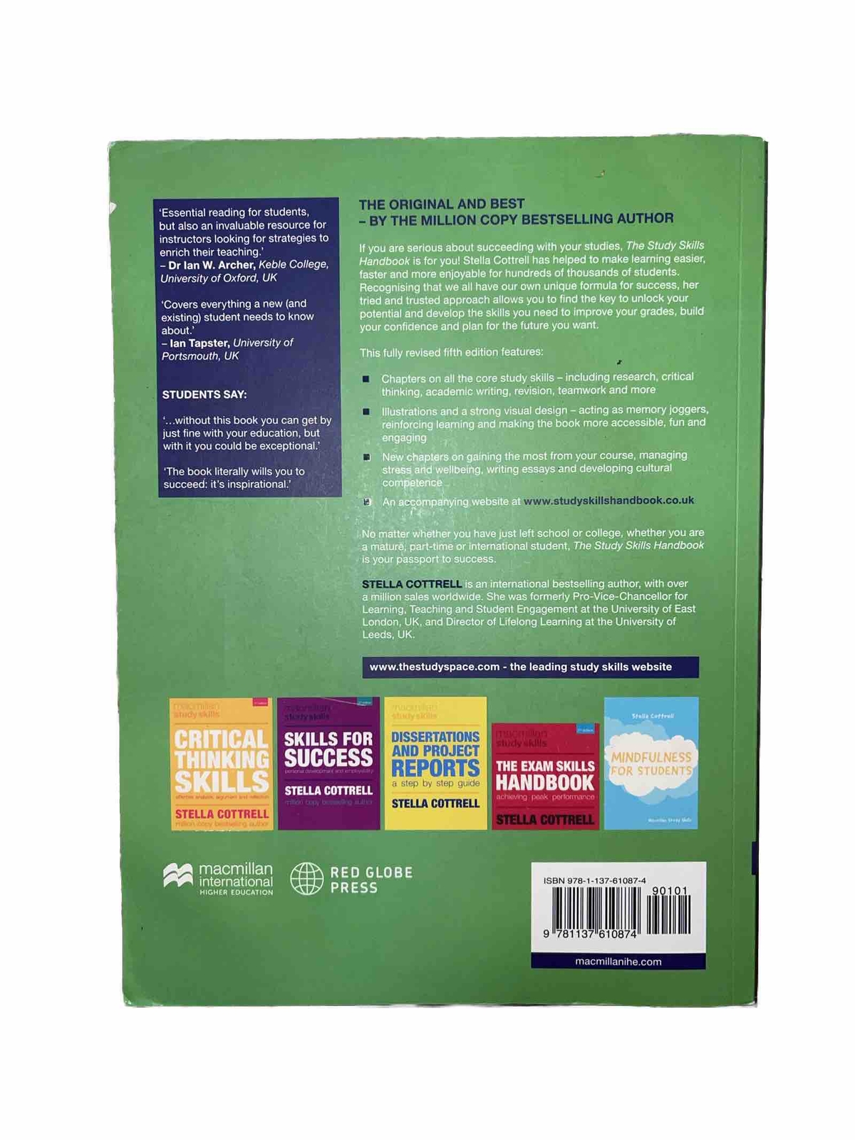 The Study Skills Handbook by Stella Cottrell (Paperback, 2019) VG