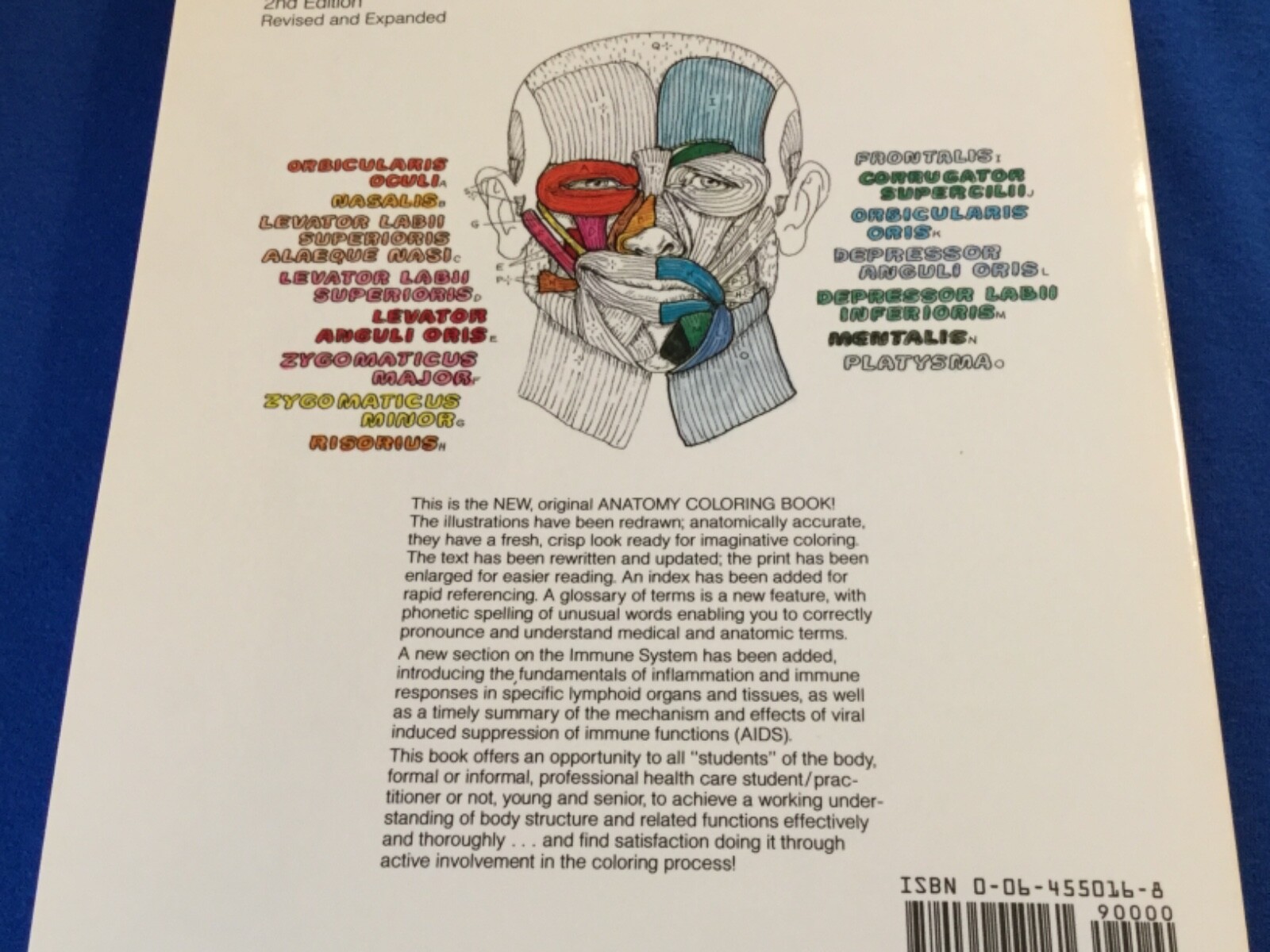 The ANATOMY Coloring Book 2nd Edition Revised & Expanded 1993 Kapit/Elson