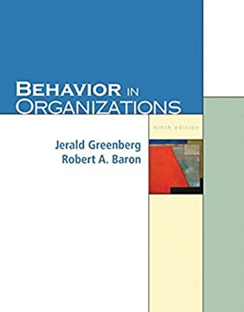 Behavior in Organizations Hardcover Robert A., Greenberg, Jerald