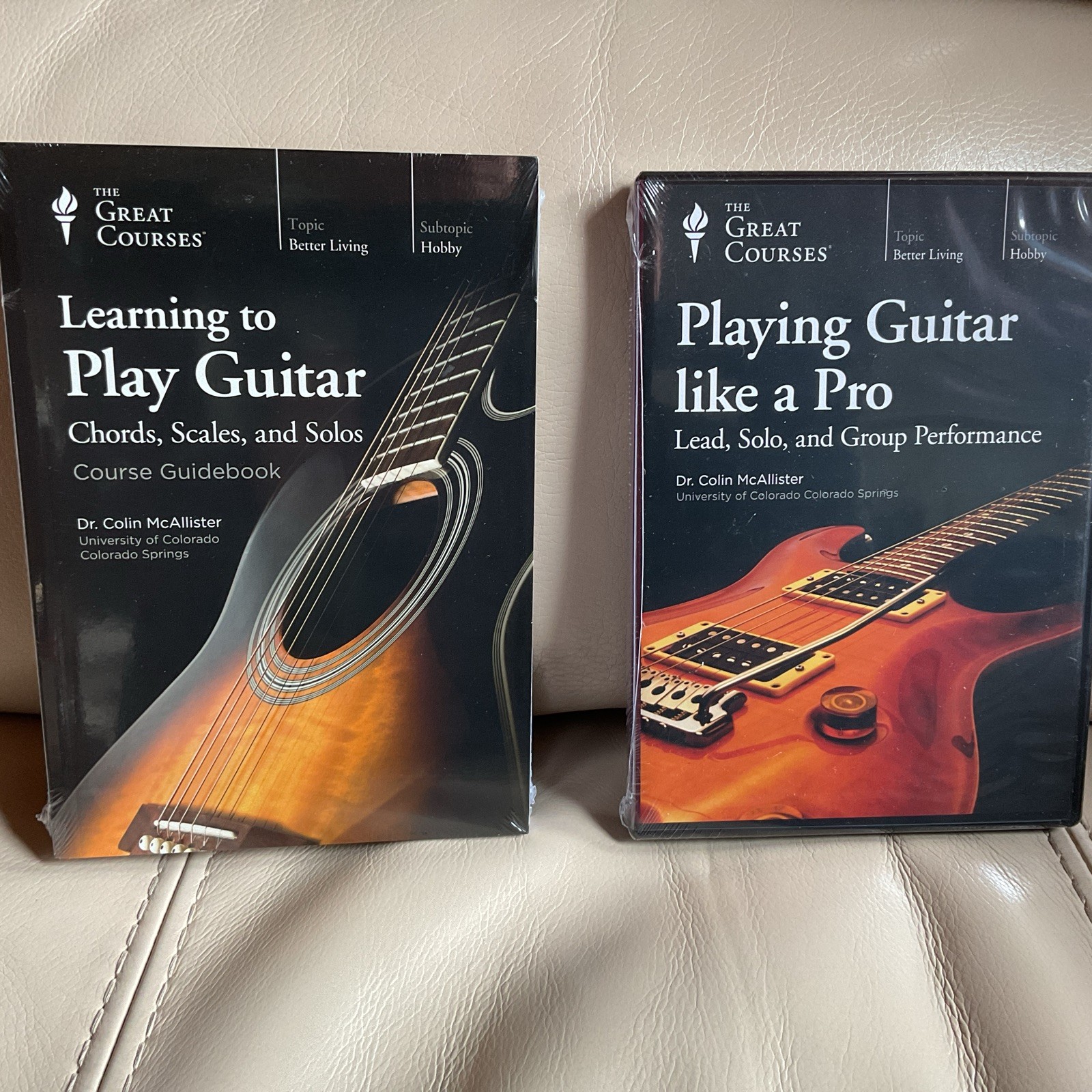 Learning to Play Guitar The Great Courses 4‑Disc DVD Set + Guidebook + Pro DVD