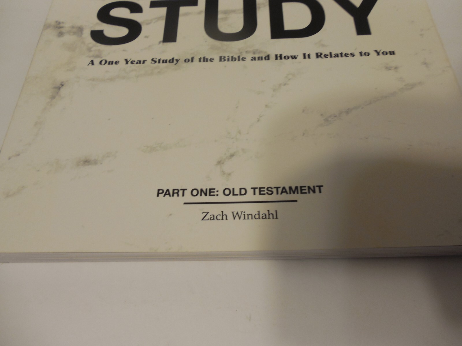 The Bible Study, Part One Old Testament, Paperback, by Zach Windahl unused