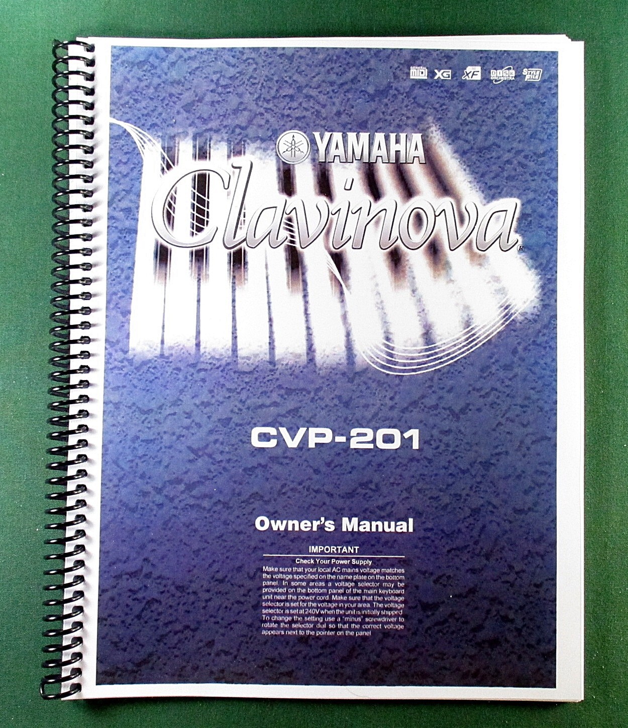 Yamaha CVP-201 Instruction Manual: 178 Pages & Protective Covers!