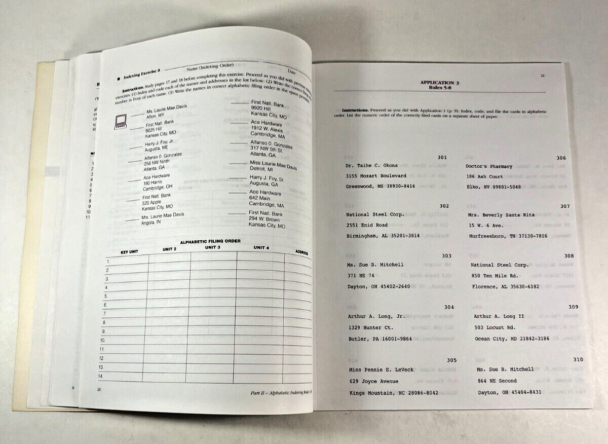 Alphabetic Indexing 6th Edition 1999 by Guthrie, Norwood South Western 053669268