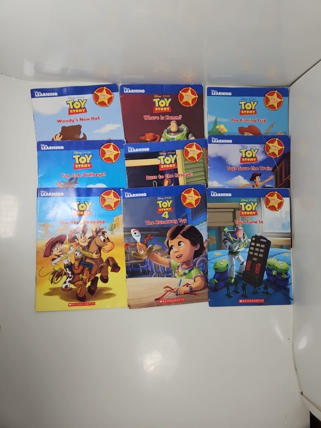 Disney LEARNING TOY STORY BOOK LOT PIXAR SCHOLASTIC 9 BOOK SET WOODY BUZZ GUC