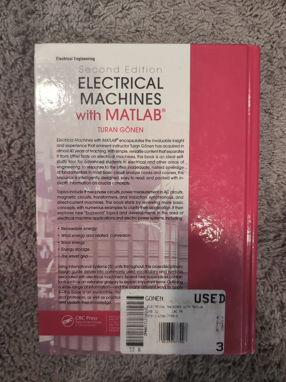 Electrical Machines with MATLAB® by Turan Gonen (2011, Hardcover)