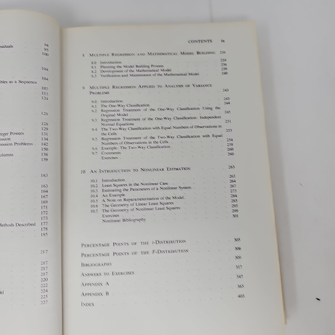 JOHN WILEY & SONS Applied Regression Analysis Hardcover Book Draper Smith 1966