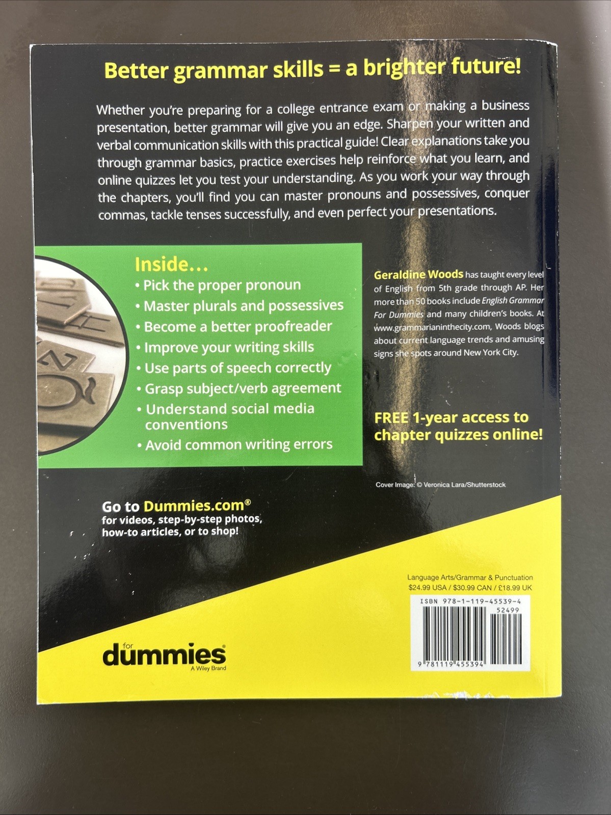English Grammar Workbook for Dummies with Online Practice by Geraldine Woods