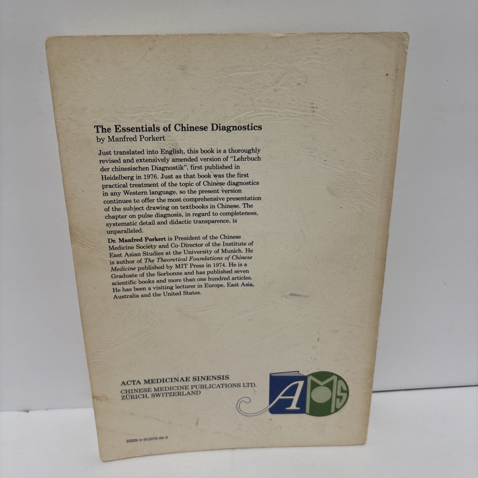 The Essentials of Chinese Diagnostics Manfred Porkert