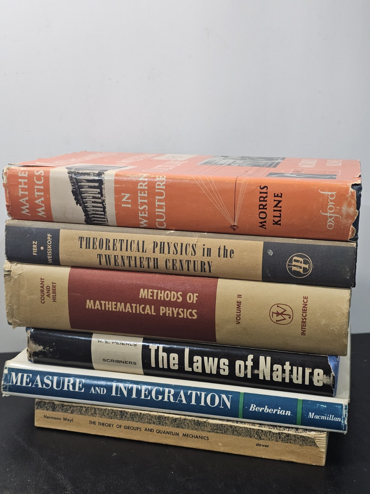 Lot Of 6 HTF VTG Math / Physics Books – Mathematics – Kline / Weyl / Peierls etc