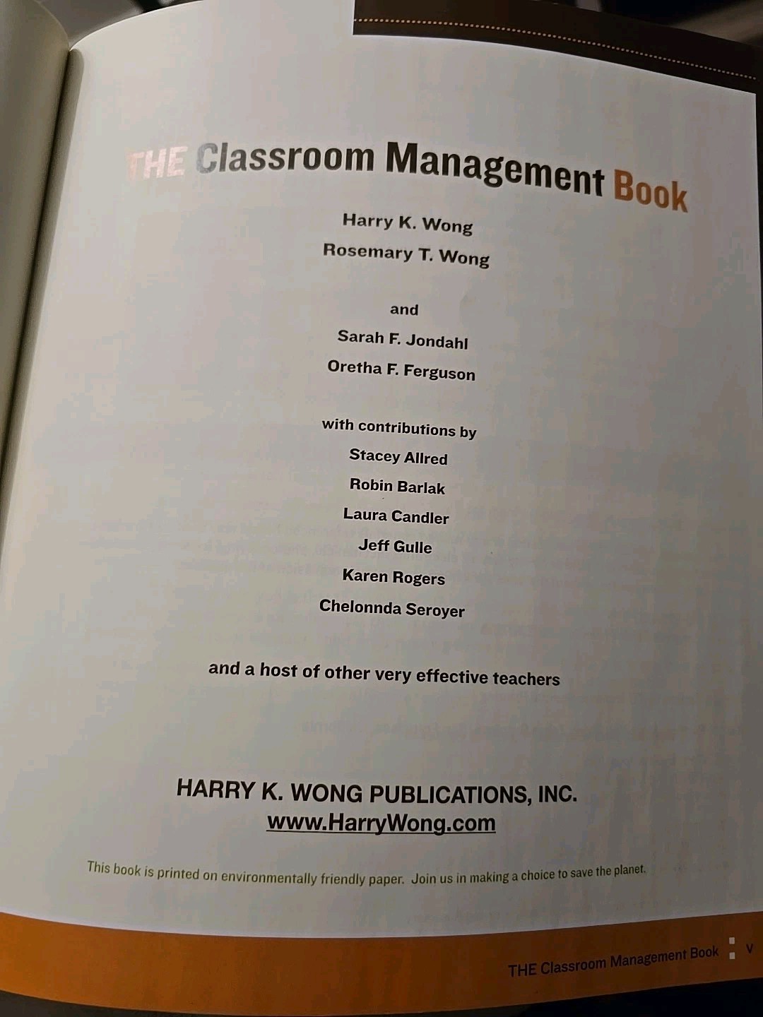 THE Classroom Management Book Paperback Harry K., Wong, Rosemary