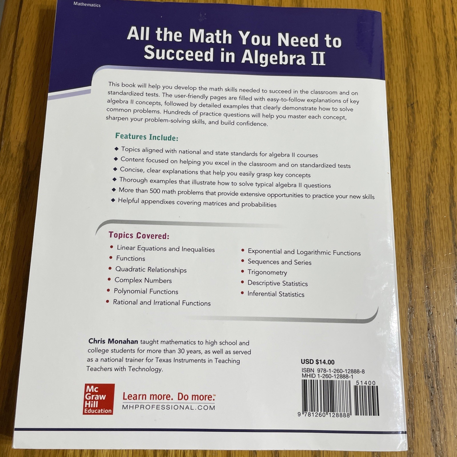 McGraw-Hill Education Geometry and Algebra II Review and Workshop