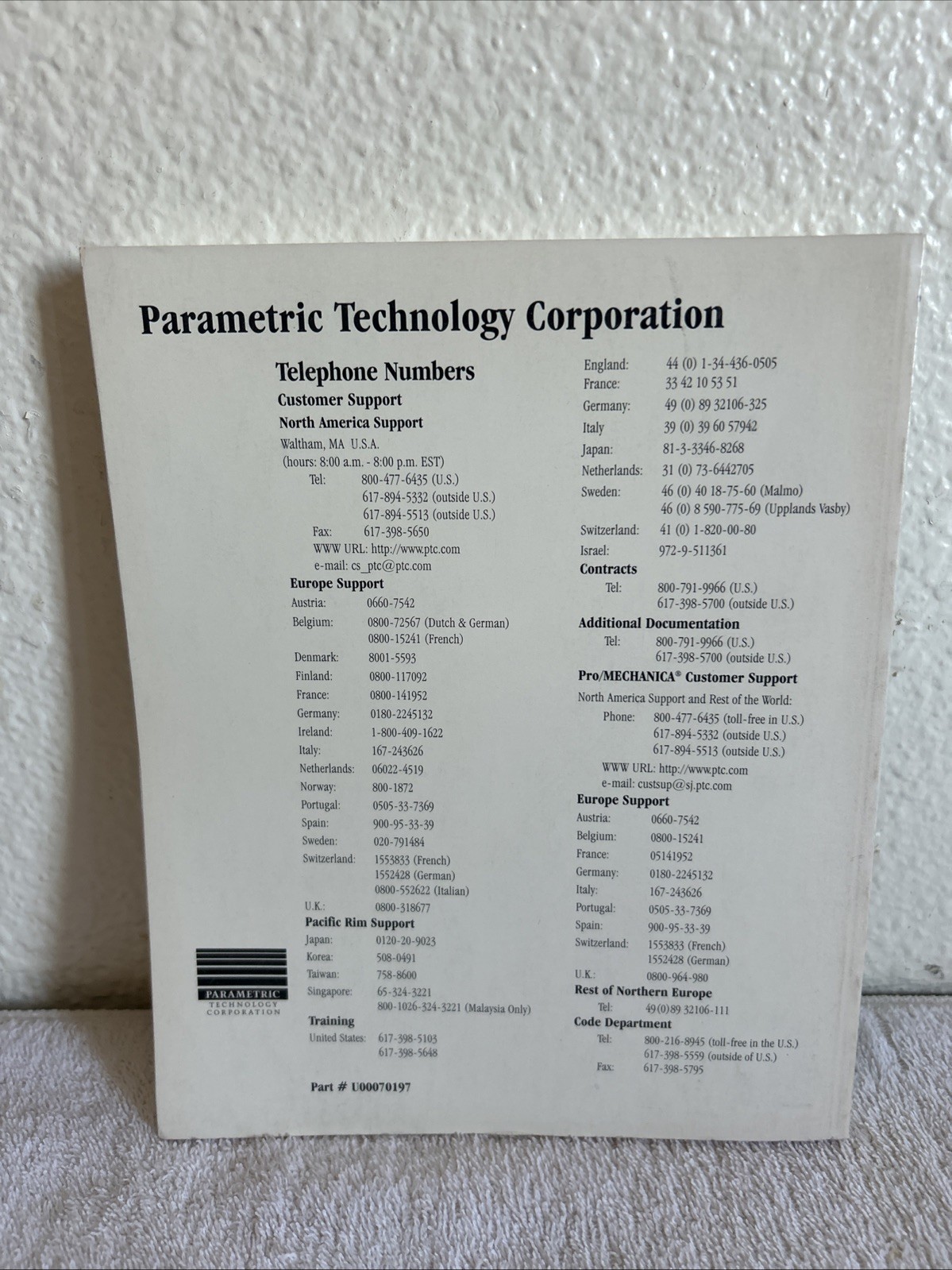 Parametric Technology Corp Pro Engineer Interface Guide -1997 – Reléase 18.0