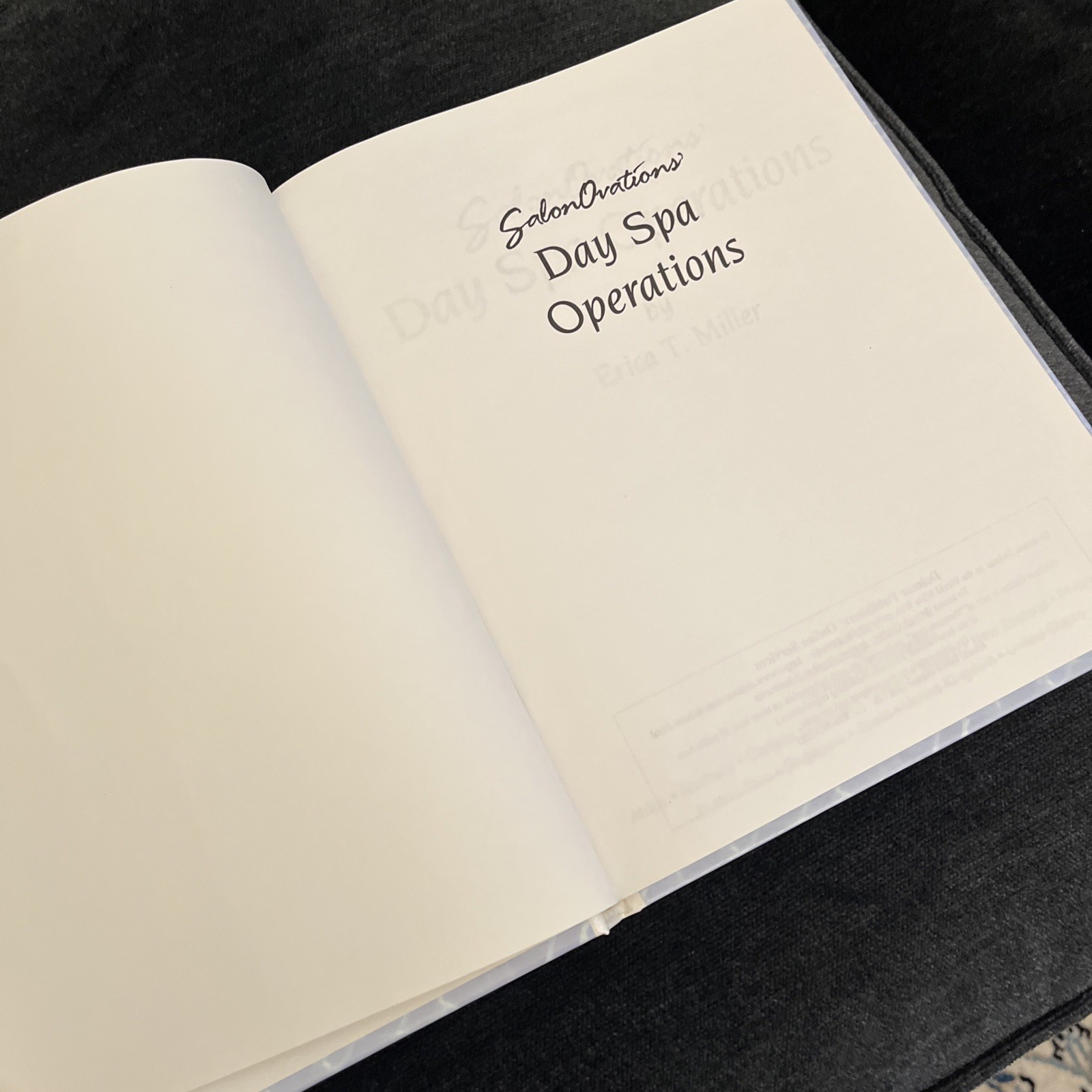SalonOvations’ Day Spa Operations by Erica T. Miller (1996, Hardcover)