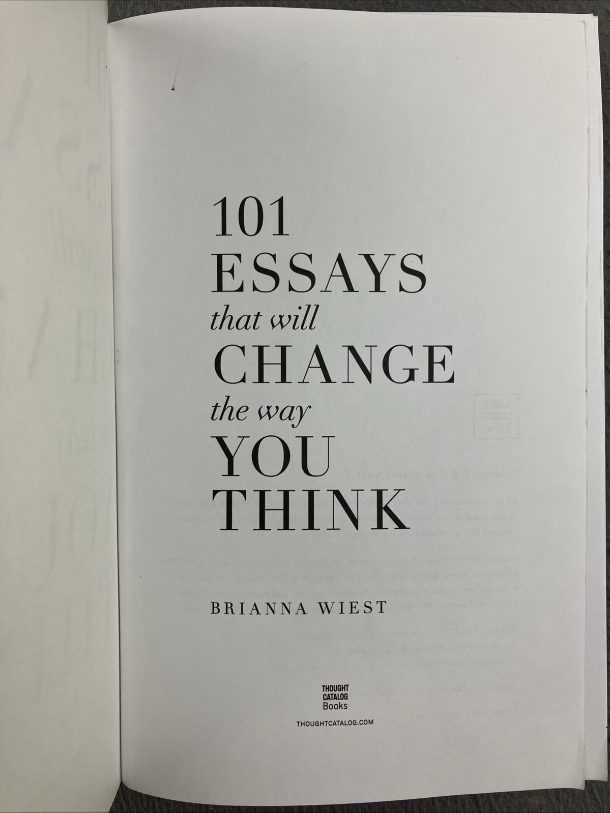 101 Essays That Will Change The Way You Think Paperback Brain Wiest