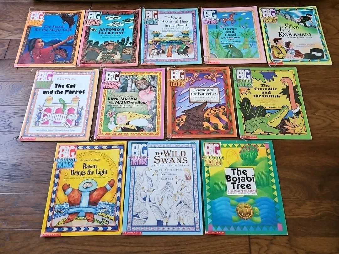 Scholastic Big Multicultural Tales Oversized Books Lot Of 12 W/Teachers Editions