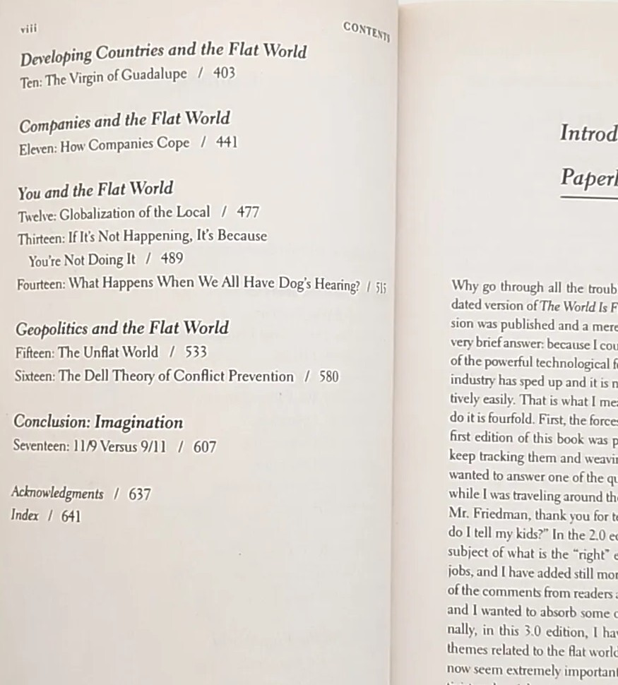The World Is Flat By Thomas Friedman 1st Picador Edition 2007 Paperback Book