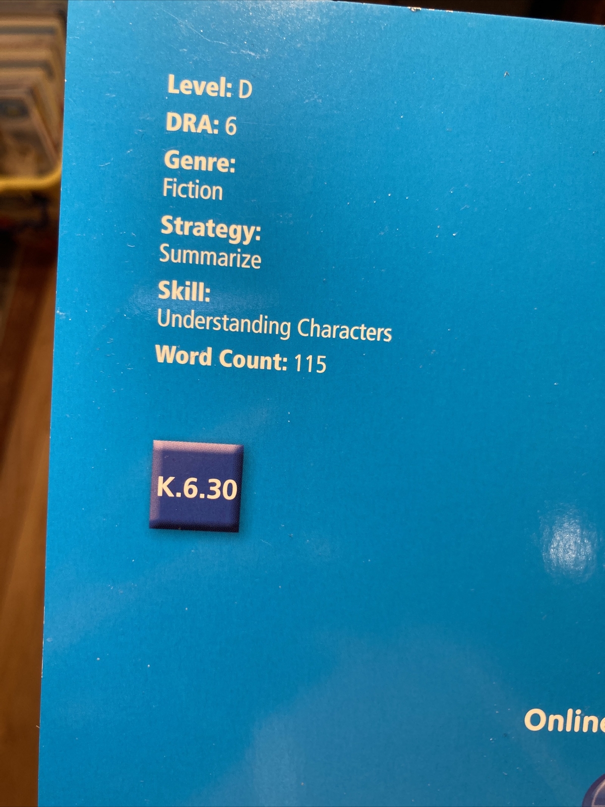 Journeys Houghton Mifflin Leveled Readers Grade K Above Level Set of 30 Blue Sq.