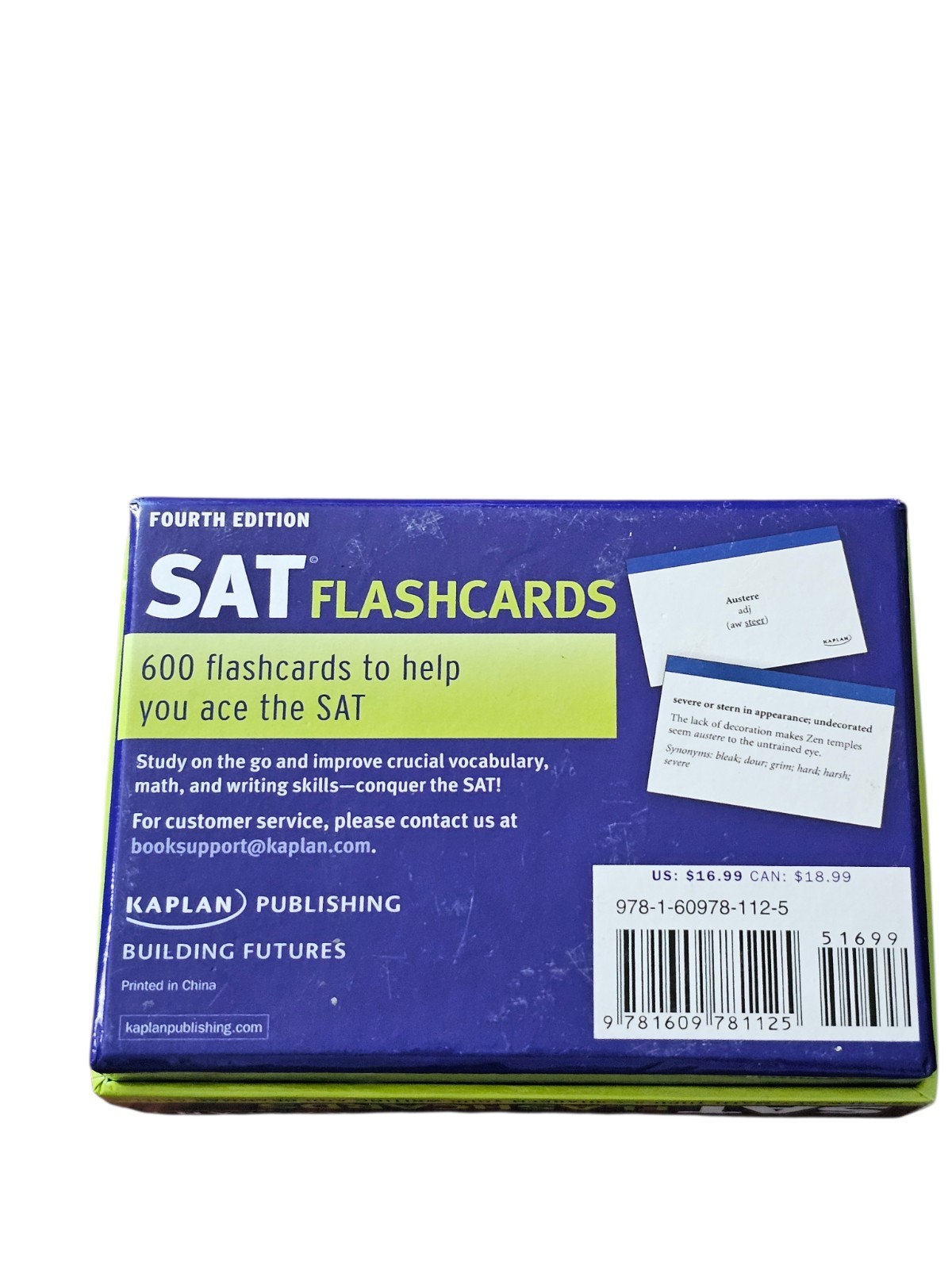 Kaplan Test Prep SAT Flashcards by Kaplan (2011, Cards,Flash Cards) NWOT 4th Ed