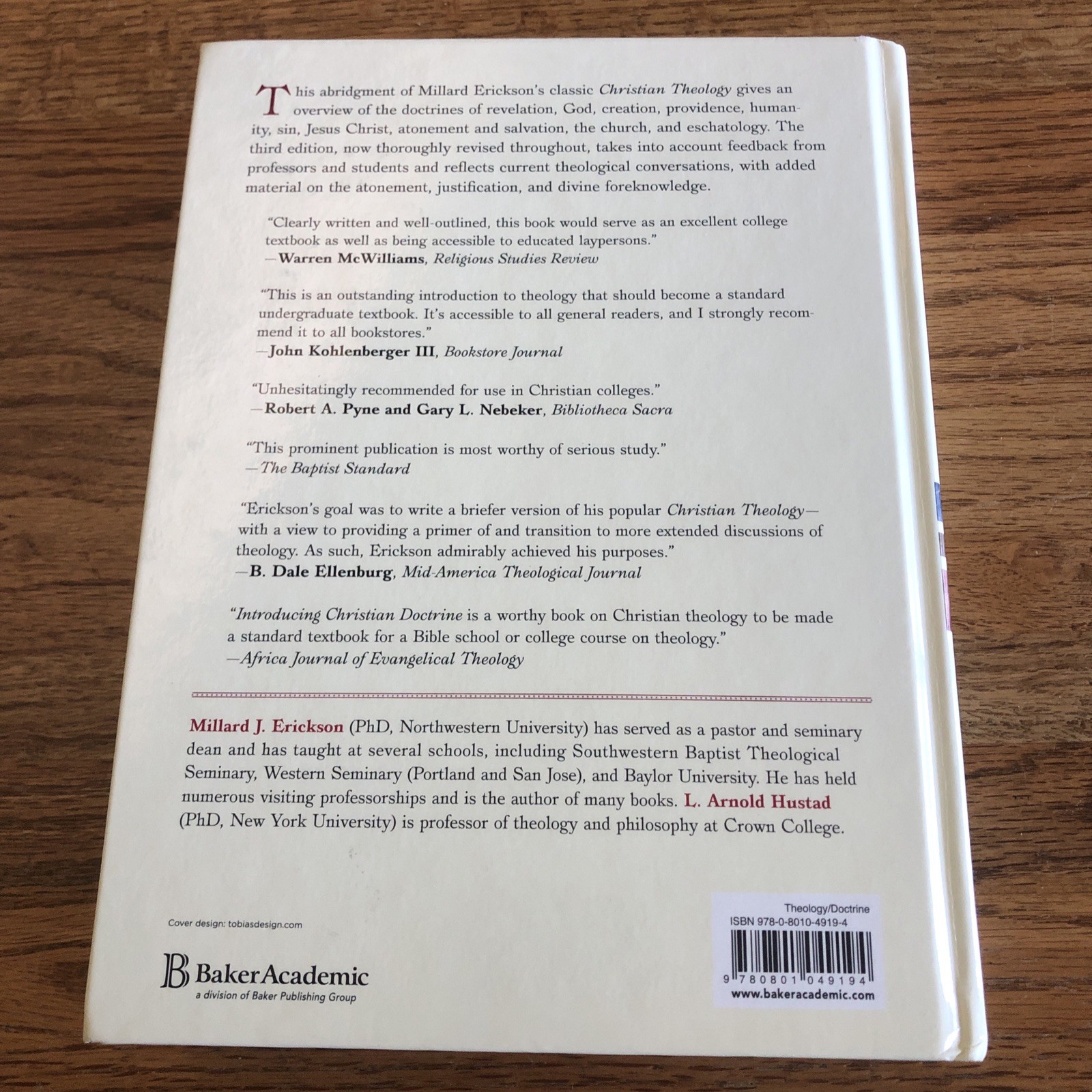 Introducing Christian Doctrine Millard J. Erickson (2015, Hardcover) 3e