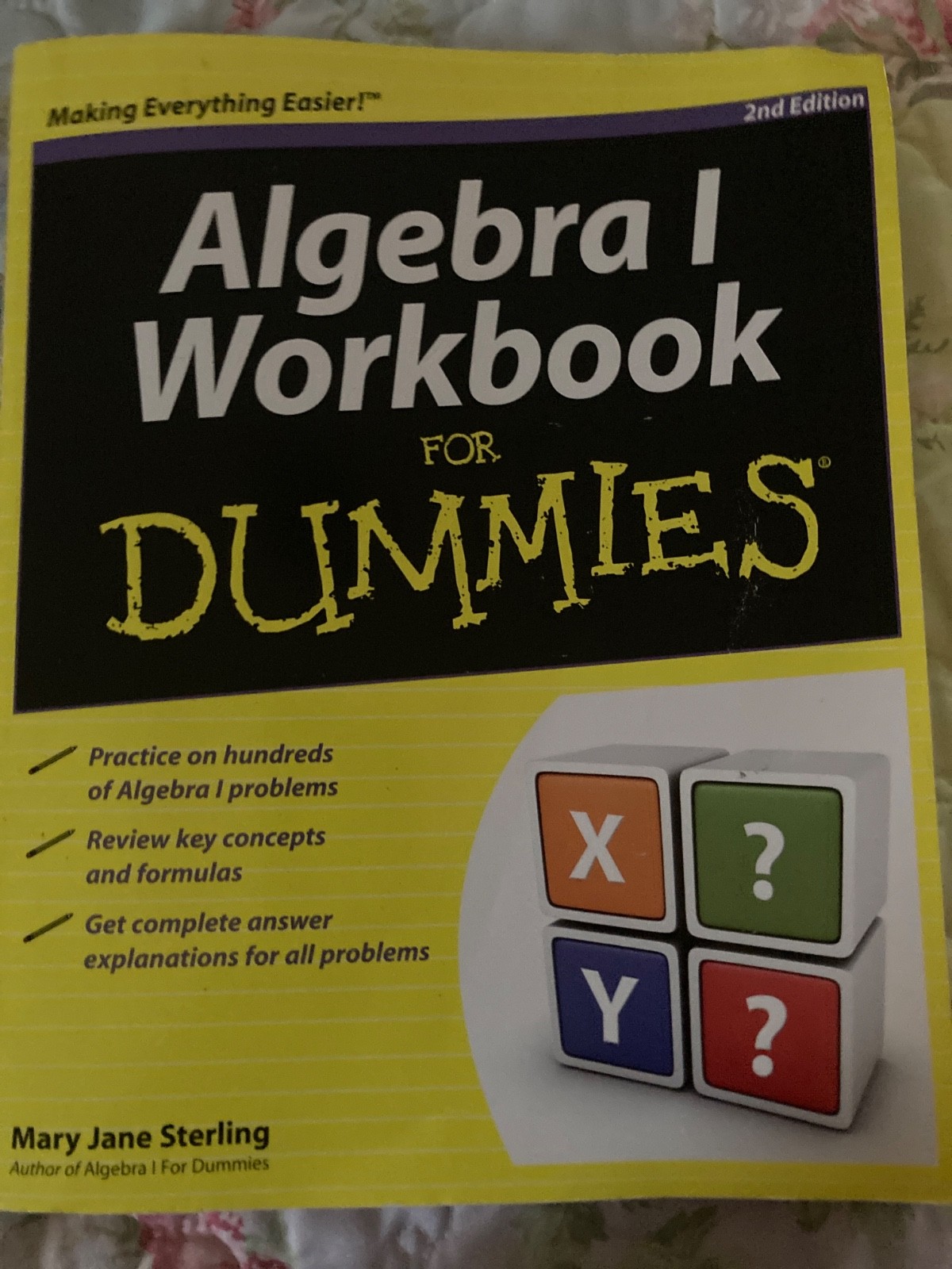 Algebra I for Dummies Book and Workbook 2nd Edition – used