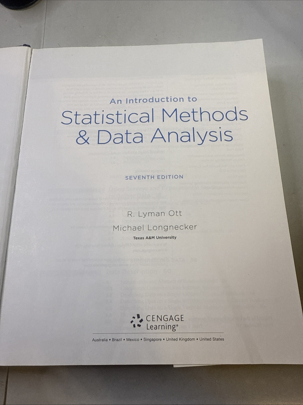An Introduction to Statistical Methods and Data Analysis – Hardcover – FAIR