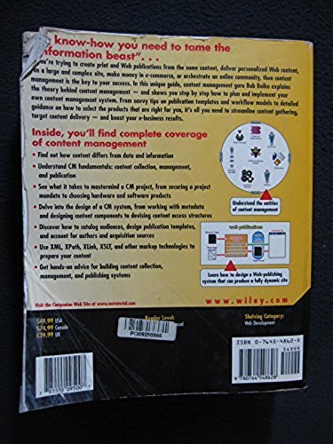 Content Management Bible [Nov 29, 2001] Boiko, Bob