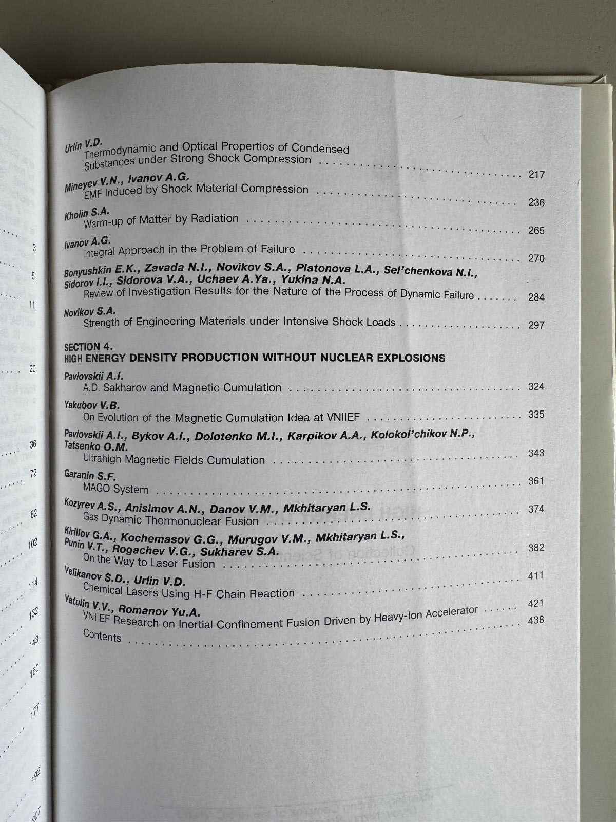 HIGH ENERGY DENSITIES – COLLECTION OF SCIENTIFIC PAPERS – 2001 – HARDCOVER BOOK